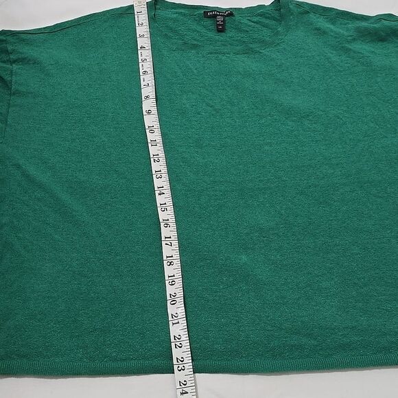 Eileen Fisher Women's Green Ovetsized, Boxy Top L - Picture 5 of 8
